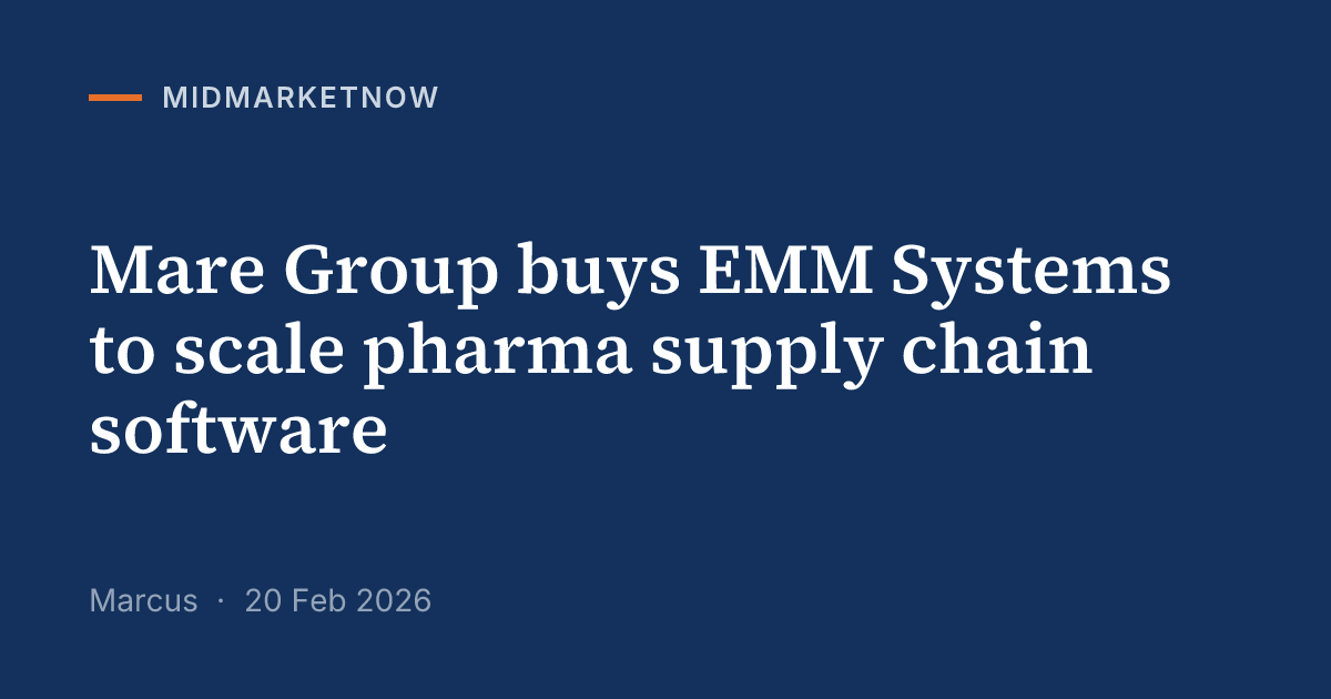 Mare Group acquires EMM Systems in Italy | MidMarketNow