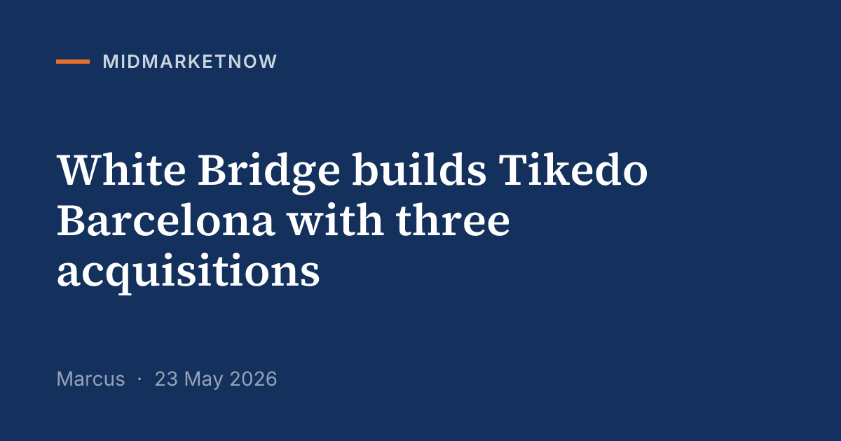 White Bridge acquires three Spanish firms for Tikedo | MidMarketNow